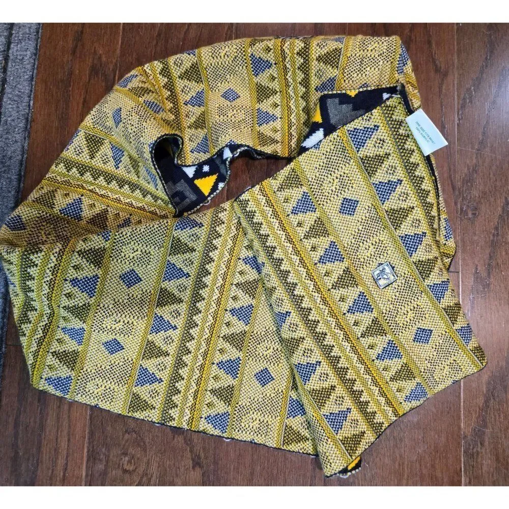 Southwestern Pattern Acrylic Scarf By The Game W/ Yellow N Logo